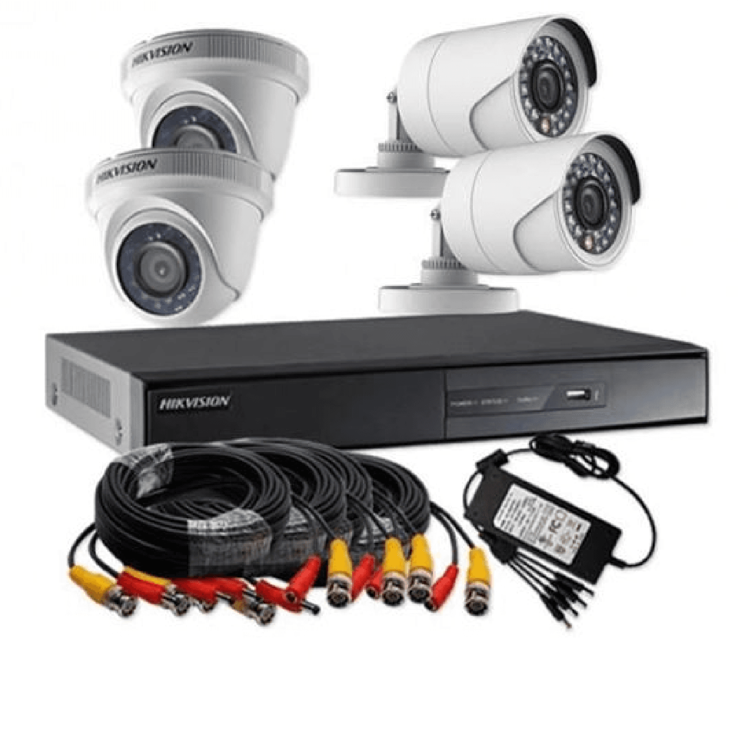 CCTV HIKVISION 4CH ANALOG KIT- DS-J142I/7204HGHI-F1+2+2CAM/2MP