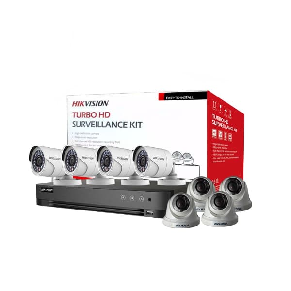 CCTV HIKVISION 8CH ANALOG KIT- DS-J142I/7208HGHI-K1(S)+4+4C/2MP