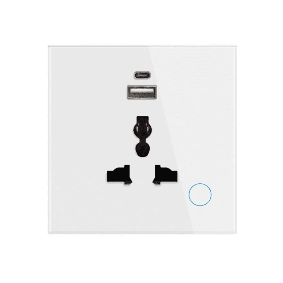 EU 13A Universal Smart Socket Single -White